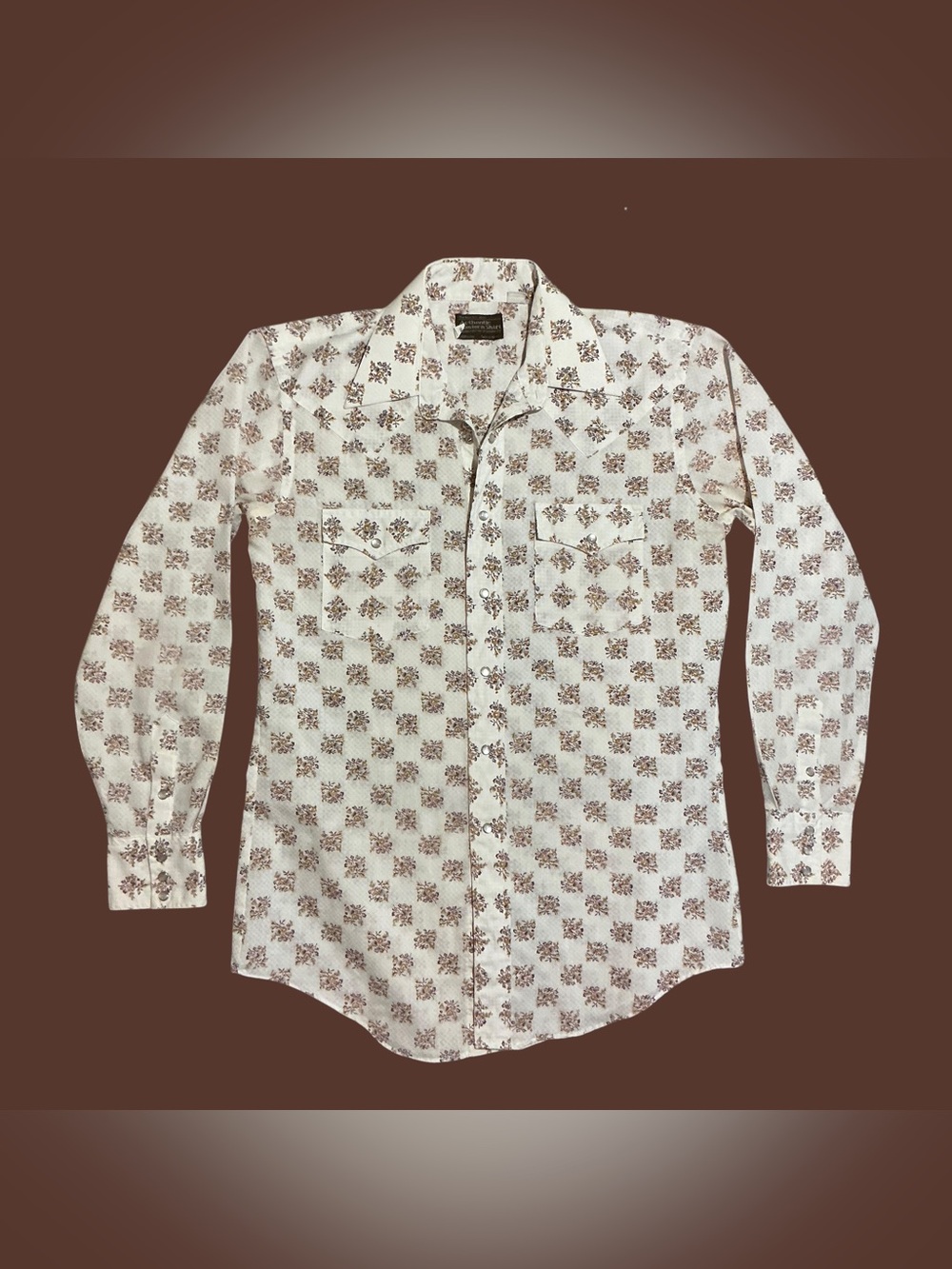Vintage JCPenney Authentic Western Floral Pearl Snap Shirt